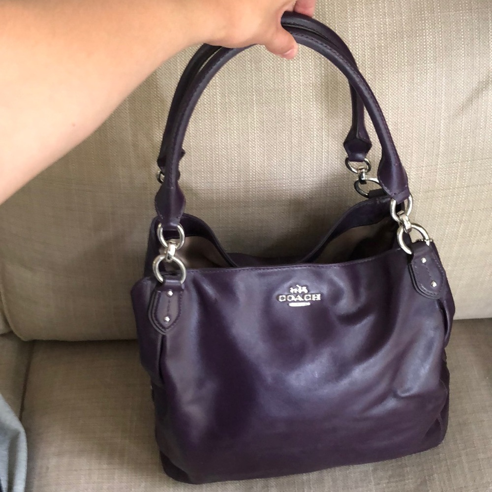 Coach Plum Hobo Bag Basically New! All Leather